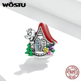 925 Silver Charm Fairy Wolf Girl Pendant for Bracelet DIY Jewelry