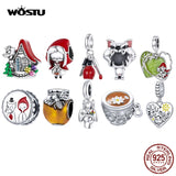 925 Silver Charm Fairy Wolf Girl Pendant for Bracelet DIY Jewelry