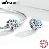 925 Charm Flower Butterfly Bead Pendant DIY Jewelry
