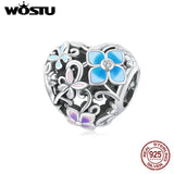 925 Charm Flower Butterfly Bead Pendant DIY Jewelry