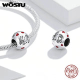 925 Sterling Silver Charm Foot Hand Bead Round Heart Pendant