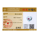 925 Silver Charm Love Heart Pendant for Bracelet Necklace CQC1835