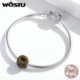 925 Silver Rainbow Donut Charm Bead Pendant DIY Jewelry
