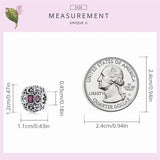 925 Silver Charm Bead Vintage Pattern Zircon Bracelet DIY