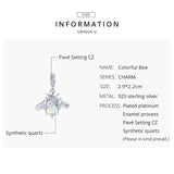 925 Sterling Silver Bee Pendant Charm for Women