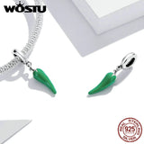 925 Silver Petite Peppers Bead Red Green Pendant For Women