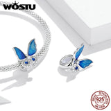925 Silver Butterfly Zircon Beads for DIY Bracelet