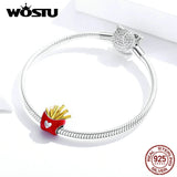 925 Silver Cherry Strawberry Charm Pendant for Bracelet Necklace DIY
