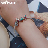 925 Silver Christmas Beads Lucky Animal Santa Snowman Gift Family