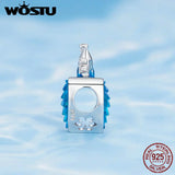 925 Silver Christmas Snowflake Pendant Frozen Castle Bead