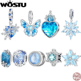 925 Silver Christmas Snowflake Pendant Frozen Castle Bead