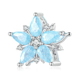 925 Silver Christmas Snowflake Pendant Frozen Castle Bead
