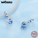 925 Silver Christmas Snowflake Pendant Frozen Castle Bead