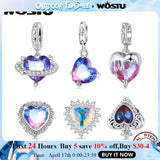 925 Silver Vintage Heart Charm Pendant for Women DIY Jewelry