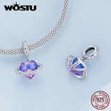 925 Silver Vintage Heart Charm Pendant for Women DIY Jewelry