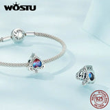 925 Silver Vintage Heart Charm Pendant for Women DIY Jewelry
