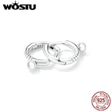 925 Silver Pearl Hoop Earrings Women FN621
