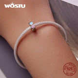 925 Silver Clouds Smile Spacer Charm Bead Pendant For Women