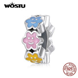 925 Silver Clouds Smile Spacer Charm Bead Pendant For Women