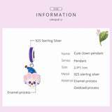 925 Silver Poker Clown Charm Pendant for Bracelet Bangle