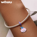 925 Silver Poker Clown Charm Pendant for Bracelet Bangle