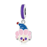 925 Silver Poker Clown Charm Pendant for Bracelet Bangle