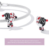 925 Silver Poker Clown Charm Pendant for Bracelet Bangle