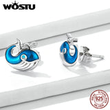 925 Silver Animal Stud Earrings Women Party Jewelry