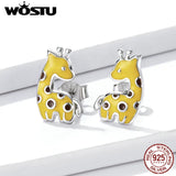 925 Silver Animal Stud Earrings Women Party Jewelry