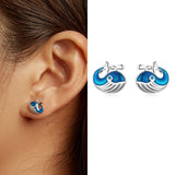925 Silver Animal Stud Earrings Women Party Jewelry