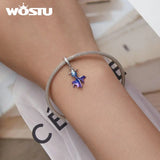925 Silver Gradient Carp Devil Flower Charm Pendant Dragon Beads