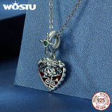 925 Silver Colorful Heart Skull Lady Moonlight Flower Bead Bracelet DIY