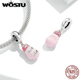 925 Silver Hourse Charms Cross Beads Women Bracelet Necklace Jewelry Gift