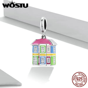 925 Silver Hourse Charms Cross Beads Women Bracelet Necklace Jewelry Gift