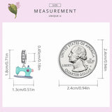925 Silver Colorful Sewing Machine Charm Bead Pendant for Bracelet Necklace