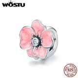 925 Silver Bird & Flower Pendant for Bracelet Necklace DIY Jewelry