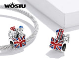 925 Silver Colorful Travel Charm Journey Pendant for Bracelet Necklace