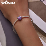 925 Silver Heart Charm Bead Pendant For Women Jewelry