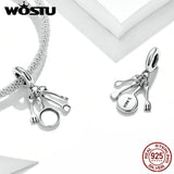 925 Sterling Silver Cooking Utensils Set Pendant Charm Scissors Bead