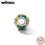 925 Sterling Silver Sunflower Charms Beads For Bracelet Bangles