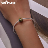925 Sterling Silver Sunflower Charms Beads For Bracelet Bangles