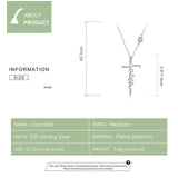 925 Silver Cross Faith Necklace Zircon Chain Link CTN231