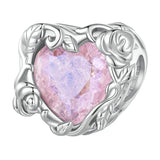 925 Silver Crystal Rose Beads Camellia Charms Zircon Bracelet DIY Gift