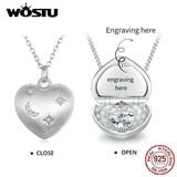 925 Silver Heart Necklace with Birth Stone