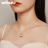925 Silver Heart Necklace with Birth Stone