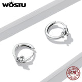 925 Silver Koala Stud Earrings Circle Earrings