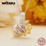 925 Silver Daisy & Bee Pendant for Women