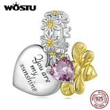 925 Silver Daisy & Bee Pendant for Women