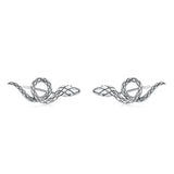925 Sterling Silver Snake Pattern Stud Earrings For Women Party Jewelry
