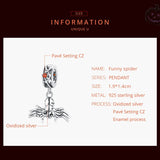 925 Silver Spider Web Heart Charm Beads for Bracelet DIY